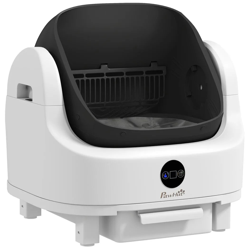 PawHut Self Cleaning Cat Litter Tray Top Opening Design, Automatic Litter Box More Space with Integrated Security Protection