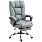 155° Reclining Faux Leather Swivel Office Chair -Black