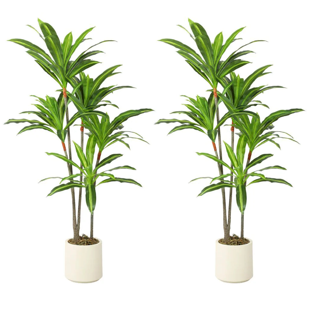 150cm Lifelike Fake Tree, Artificial Dracaena Tree with Bendable Trunks, Green