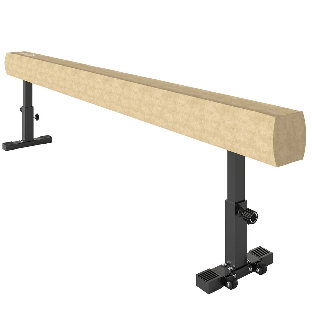7.5ft Adjustable Balance Beam, Gymnastics Beam with Wheels, Gymnastics Equipment for 6 Years Old Training
