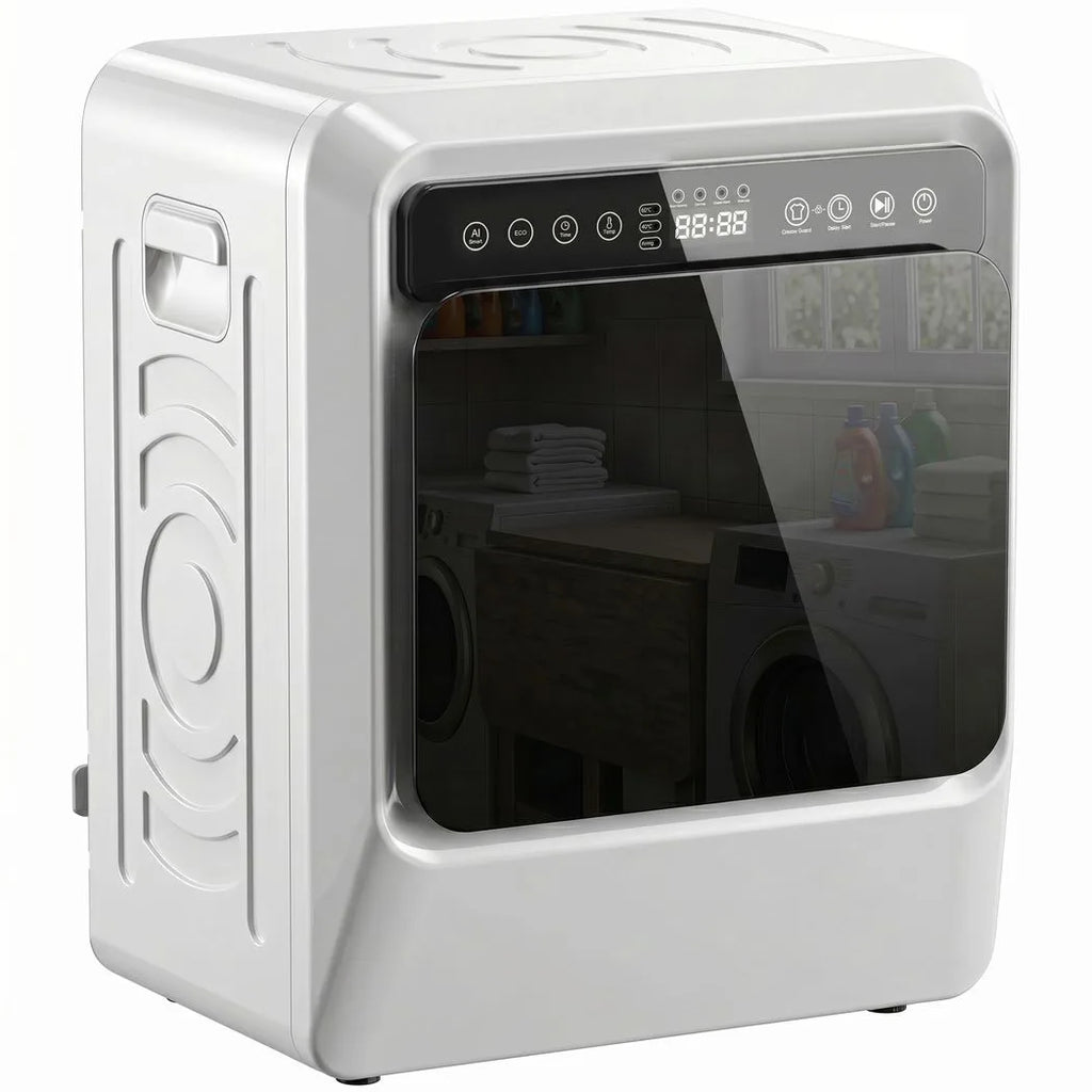 5kg Vented Tumble Dryer, 1000W Compact Tumble Dryer with Smart Drying, Freestanding Stackable Clothes Drying Machine