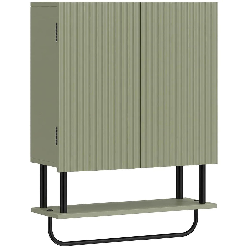 Bathroom Wall Cabinet Modern Space Saver Wall Mounted Cabinet Doors Storage Green