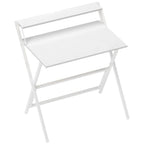 81.5 cm Folding Computer Desk with Monitor Shelf - White