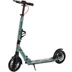 SPORTNOW Foldable Kick Scooter with Height Adjustable Handlebar, One-click Folding Adult Scooters with 200 mm Big Wheels, Silver Tone