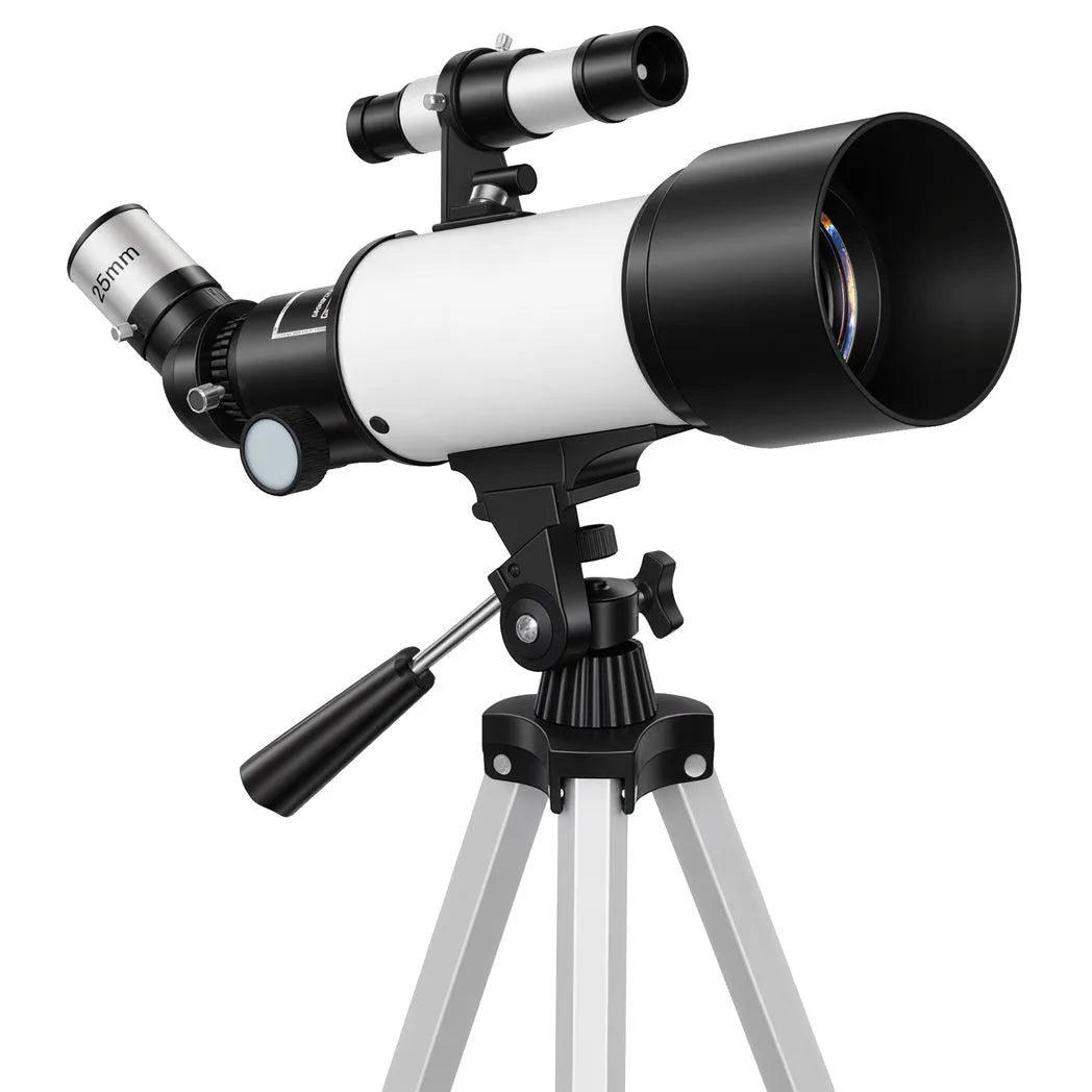 Outsunny Astronomy Telescope for Adults and Beginners with 70 mm Aperture, Carry Bag, White