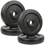 SPORTNOW Weight Plates Set, 1"/2.5cm Weight Disc Pair, 4 x 5kg Metal Dumbbell/Barbell Plates for Home Gym