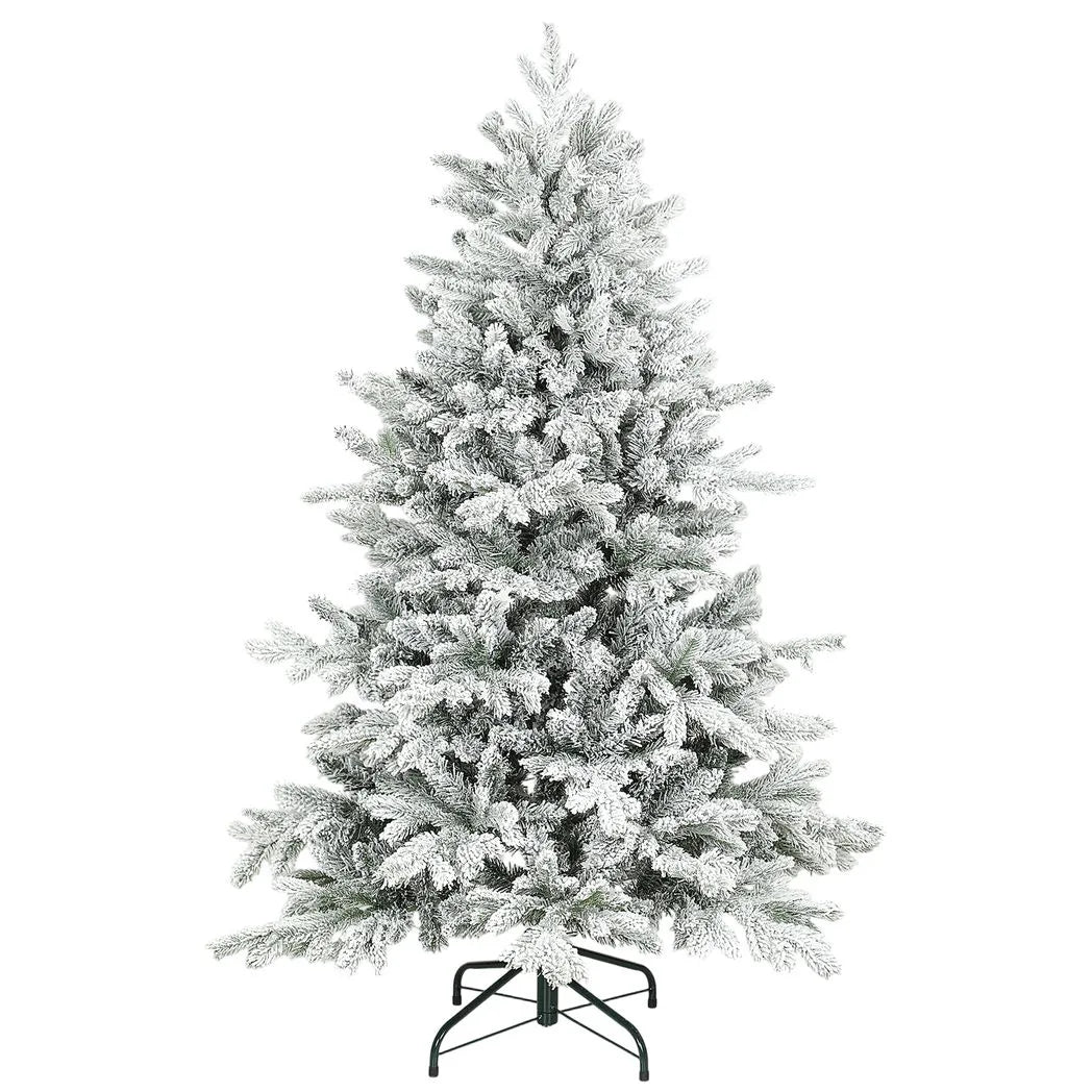 HOMCOM 5ft Snow Flocked Artificial Christmas Tree