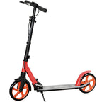One-click Folding Kick Scooter for 14 w/ Adjustable Handlebar, Push Scooter with Kickstand, Dual Brake System, Red