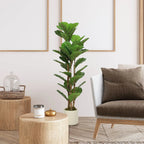 120cm Artificial Fiddle Leaf Fig Tree - Green