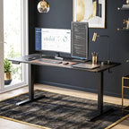 Standing Desk Memory Control Height Adjustable Desk 2 Cable Holes LED Display Sit Stand Desk Black