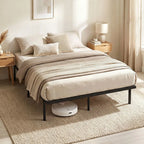 5ft King Bed Frame with Underbed Storage, Metal Platform Bed Frame with Steel Slat Support, No Box Spring Needed
