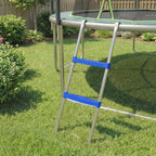 SPORTNOW Trampoline Ladder, 2-Steps with Horizontal Wide Steps, Universal Hook, Galvanised Steel Frame, 150kg Load Capacity