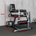 SPORTNOW Seated Leg Extension and Curl Machine, Adjustable Leg Raise Machine and Curl Machine with Plate Loaded for Hip, Thigh, Lower Body Workout