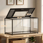PawHut Large Hamster Cage, Chewproof Metal Rat Cage with Openable Top for Syrian Dwarf Hamster, Gerbil, 100 x 50 x 52.5 cm