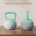 SPORTNOW 12KG Soft Kettlebell, Kettlebell with Non-Slip Handle for Home Gym, Weight Lifting, Strength Training, Green/Grey