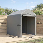 Outsunny 179 x 120cm Temporary Garden Shed, with Accessories - Light Grey