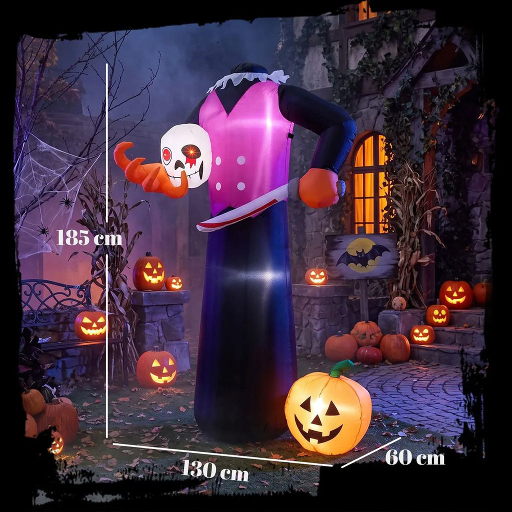 LED Inflatable Headless Halloween Skeleton — 6ft
