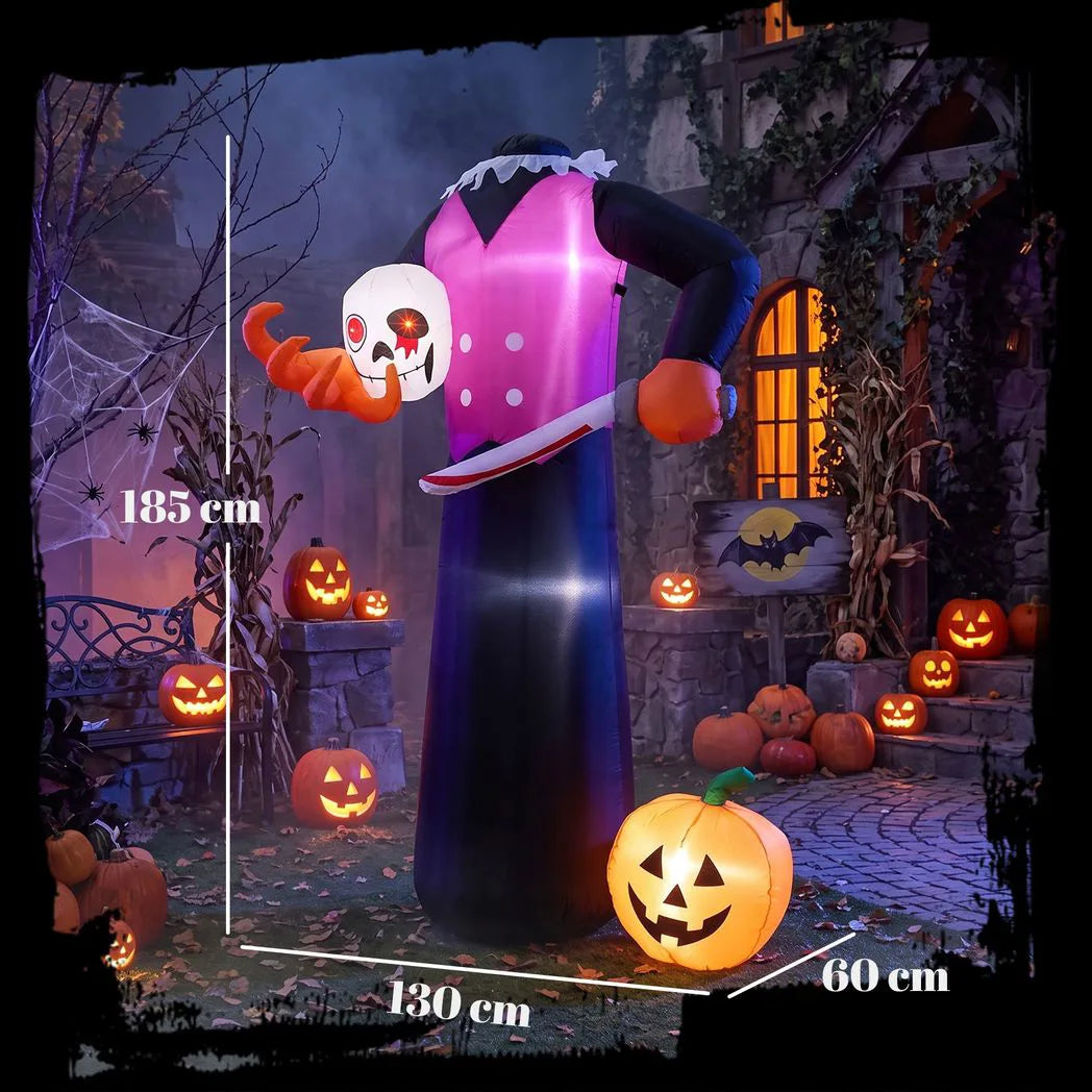 LED Inflatable Headless Halloween Skeleton — 6ft