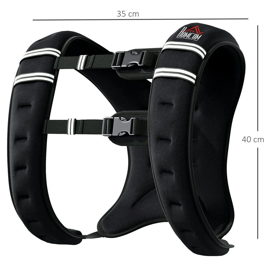 8KG Weighted Vest, Running Weight Vest with Adjustable Strap, Convenient Pocket and Reflective Strips for Men and Women