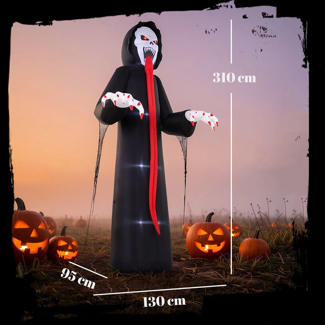 LED Inflatable Halloween Skeleton — 10ft