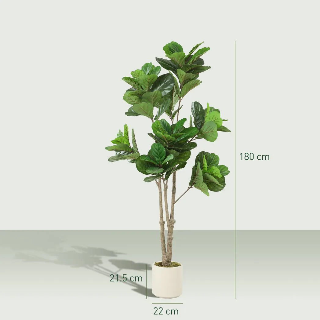 180cm Artificial Fiddle Leaf Fig Tree - Green