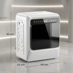 5kg Vented Tumble Dryer, 1000W Compact Tumble Dryer with Smart Drying, Freestanding Stackable Clothes Drying Machine