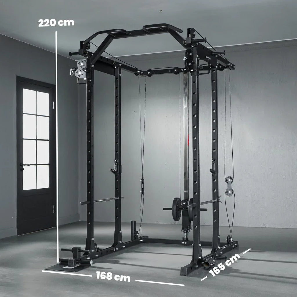 SPORTNOW Cable Crossover Machine, with Lat-Pull Down System