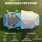 Outsunny Camping Tent for 6 Man with 2000mm Water Resistant Rainfly and Carry Bag for Fishing Hiking Festival, Sky Blue