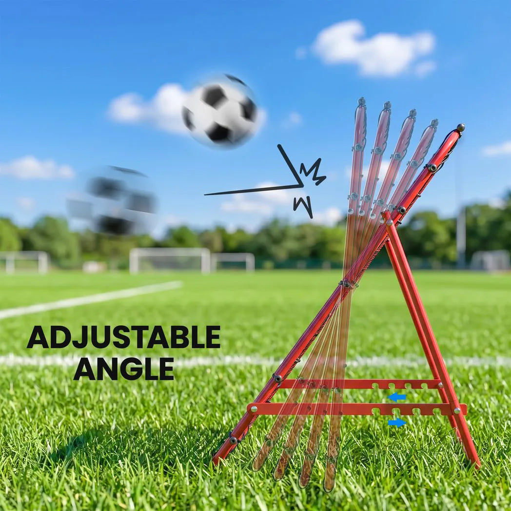 Adjustable Rebounder Net Kickback Target Goal for Teens Adults Training, Red