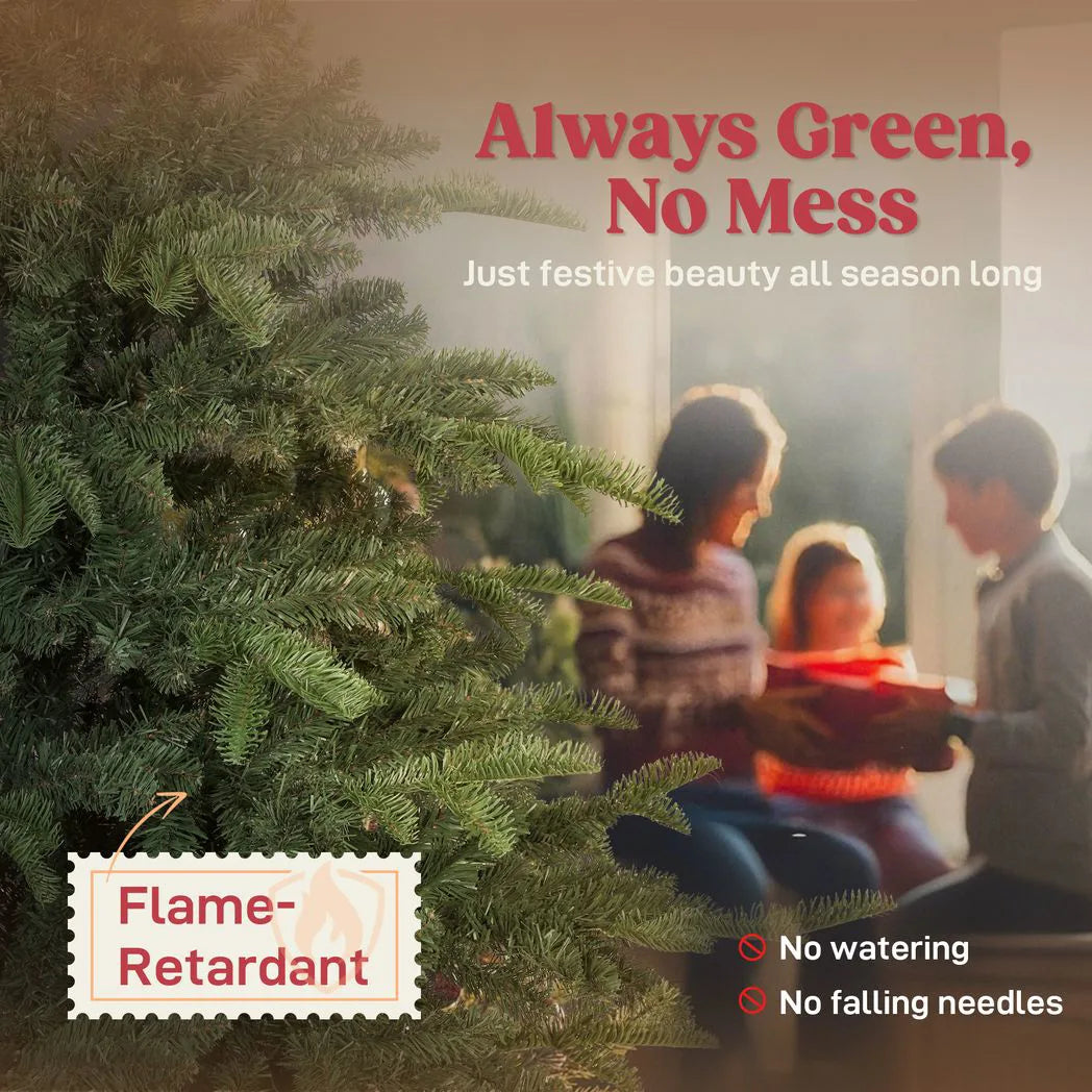 5ft Artificial Christmas Tree with Realistic Branches, Easy Assembly - Green