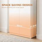 120 cm Tall Storage Cabinet Cupboard, 3-Tier File Organiser Wooden Filing Cabinet, White