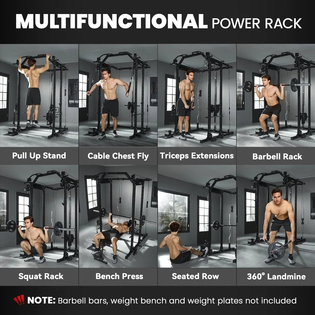 SPORTNOW Cable Crossover Machine, with Lat-Pull Down System