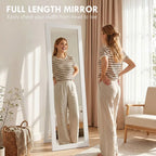 37 x 157 cm Full Length Mirror - White