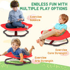 AIYAPLAY Planet-Shaped-kids Swivel Chair, Sensory Spinning Chair for Balance, Coordination Training, Red