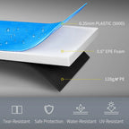 12ft Trampoline Accessories Safety Pad F366cm Replacement Surround Padding Thick Foam Pads Light Blue