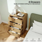 Modern Chest of Drawers with 4 Drawers - Oak