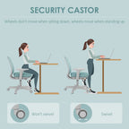 Vinsetto 44-56cm Mesh Back Office Chair - Light Green
