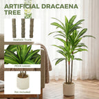 90cm Lifelike Fake Tree, Artificial Dracaena Tree with Bendable Trunks, Green