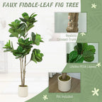 180cm Artificial Fiddle Leaf Fig Tree - Green