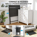 81.5 cm Folding Computer Desk with Monitor Shelf - Black