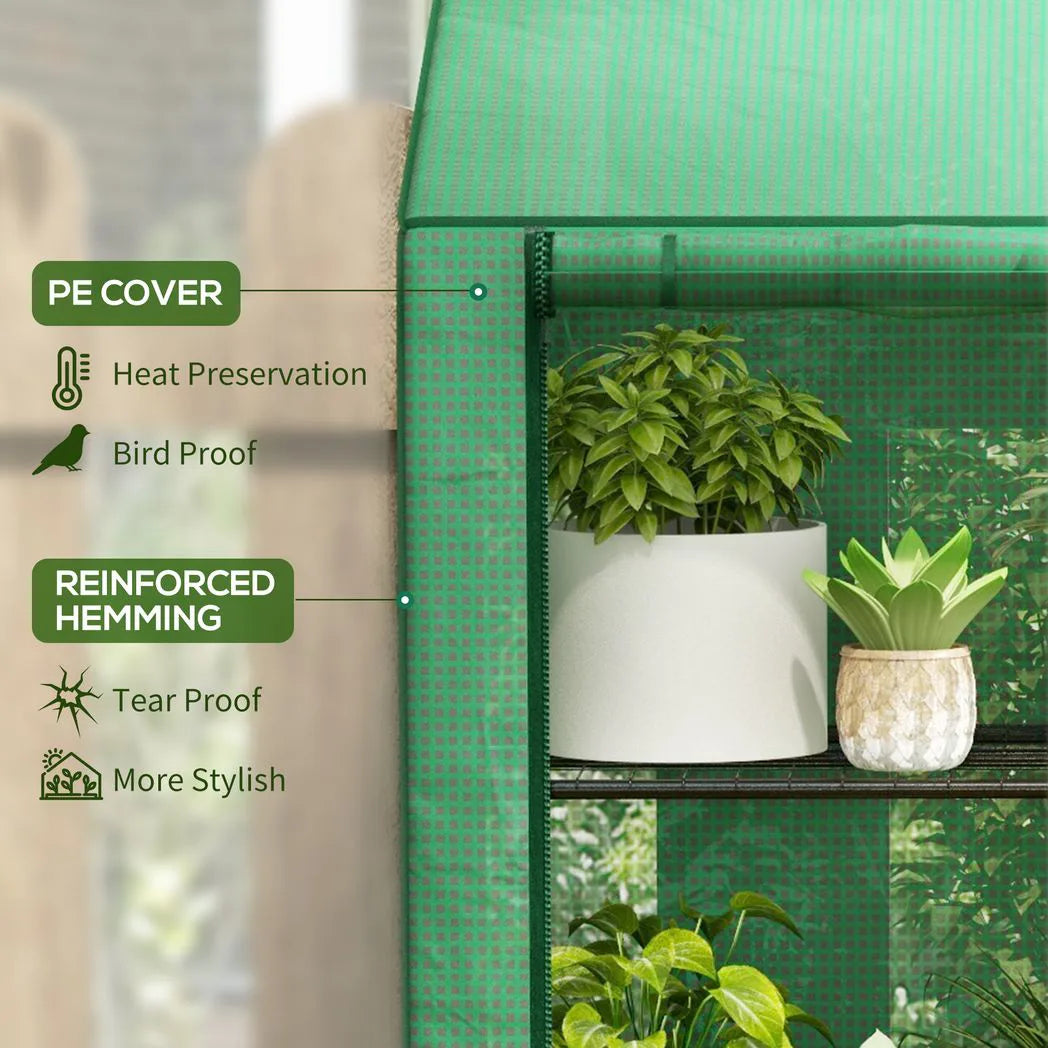 Outsunny 46 x 143cm Six-Shelf Greenhouse