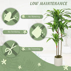120cm Artificial Dracaena Tree with Bendable Trunks - Green