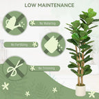 150cm Artificial Fiddle Leaf Fig Tree - Green