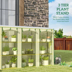 Outsunny 46 x 215cm Nine-Shelf Greenhouse