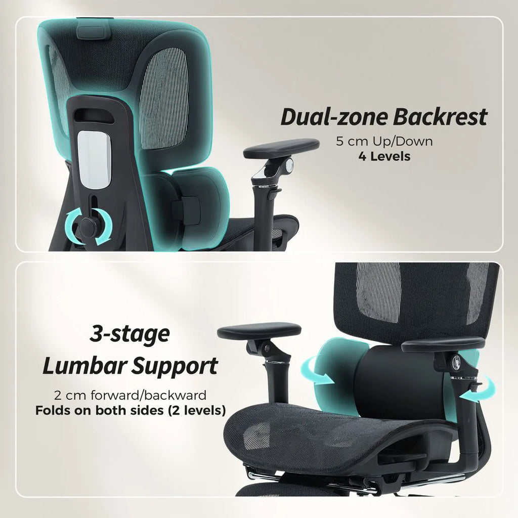 Ergonomic Office Chair, High Back Mesh Desk Chair, Black