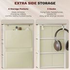 Chest of Ten Fabric Drawers - Natural Wood Finish