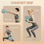 SPORTNOW 12KG Soft Kettlebell, Kettlebell with Non-Slip Handle for Home Gym, Weight Lifting, Strength Training, Green/Grey