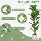 120cm Artificial Fiddle Leaf Fig Tree - Green
