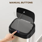 50L Stainless Steel Sensor Bin - Silver Tone
