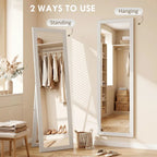 37 x 157 cm Full Length Mirror - White